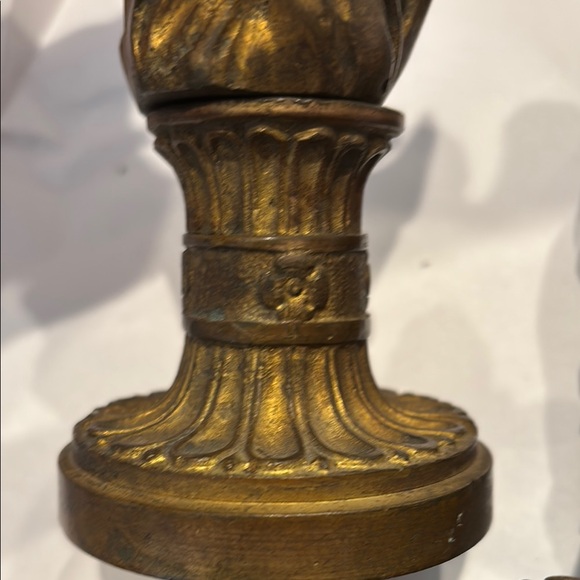 Antique Brass (?) Flame Finials - Picture 6 of 13
